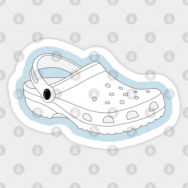White Crocs Shoe Crocs Sticker TeePublic